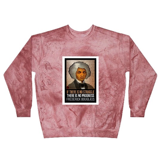 Frederick Douglass illustrated portrait and quote Blast Sweatshirts