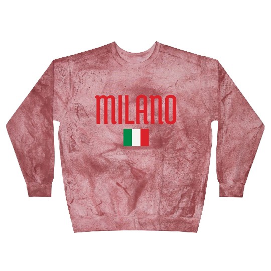 Vivid Milan Italy Flag Pattern Blast Sweatshirts
