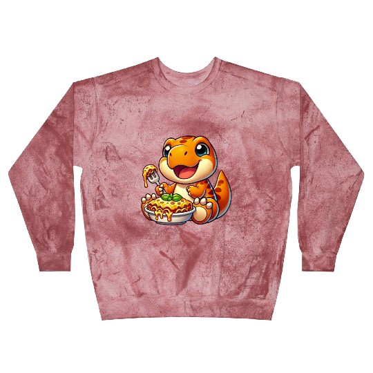 Dino Dinosaur T-Rex Lasagna Italian Food Blast Sweatshirts