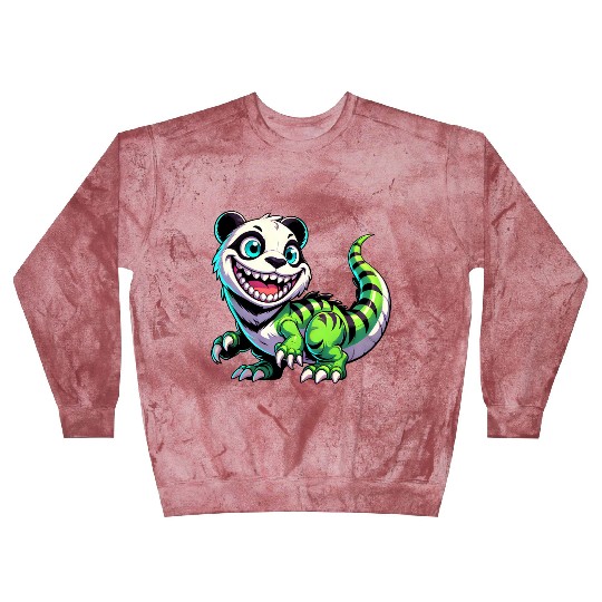 Quirky dino T-Rex panda mythical creature fantasy Blast Sweatshirts