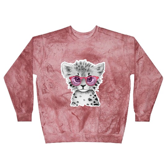 cheetah Animals with Glasses Blast Sweatshirts