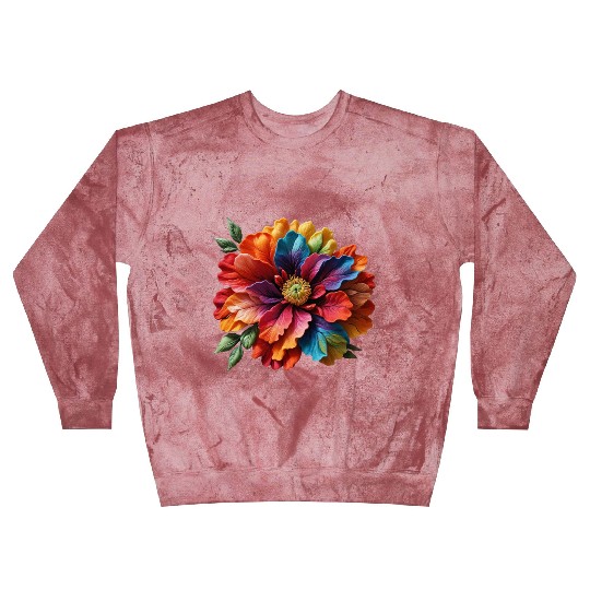 Vibrant Spectrum Bloom Blast Sweatshirts