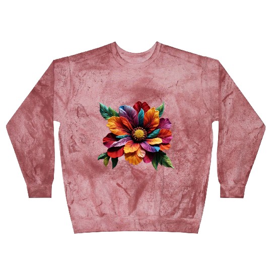 Spectrum Bloom - A Symphony of Floral Hues Blast Sweatshirts