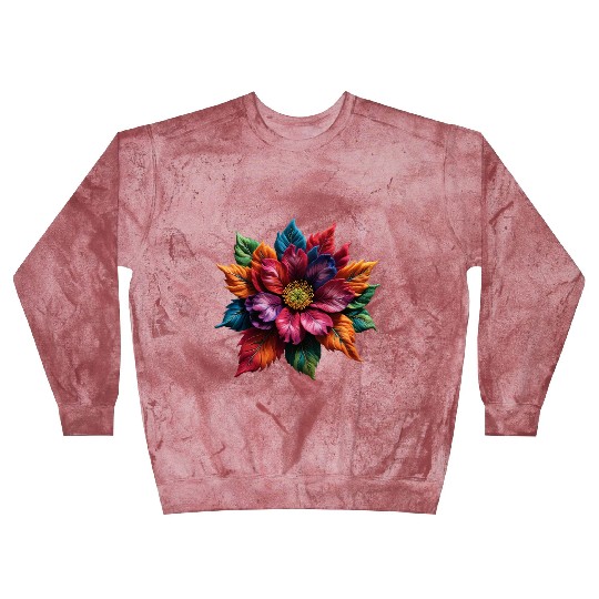 Spectrum Bloom - The Vivid Floral Symphony Blast Sweatshirts
