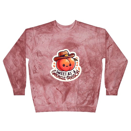Sweet as a Georgia Peach Sticker Blast Sweatshirts