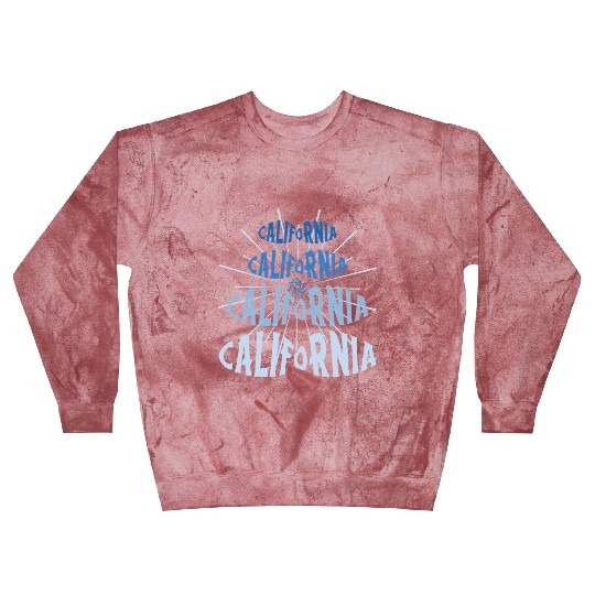 California West Coast Golden State Blue Graphic Blast Sweatshirts