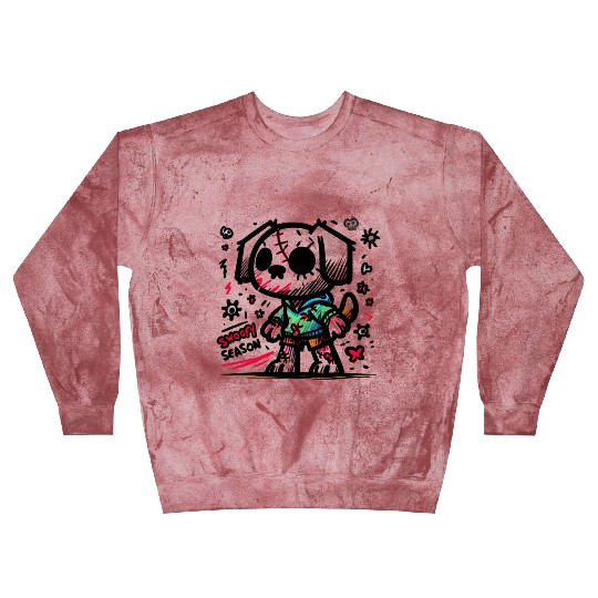 Spooky season zombie dog Blast Sweatshirts
