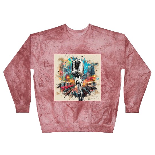 NYC Microphone AT Subway Blast Sweatshirts