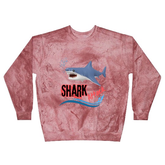 A different unique colorful shark attack design Blast Sweatshirts