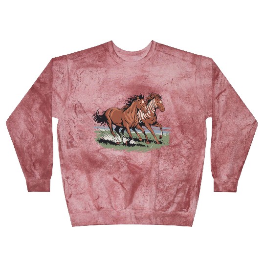 Wild Horses Native American Running Free Blast Sweatshirts