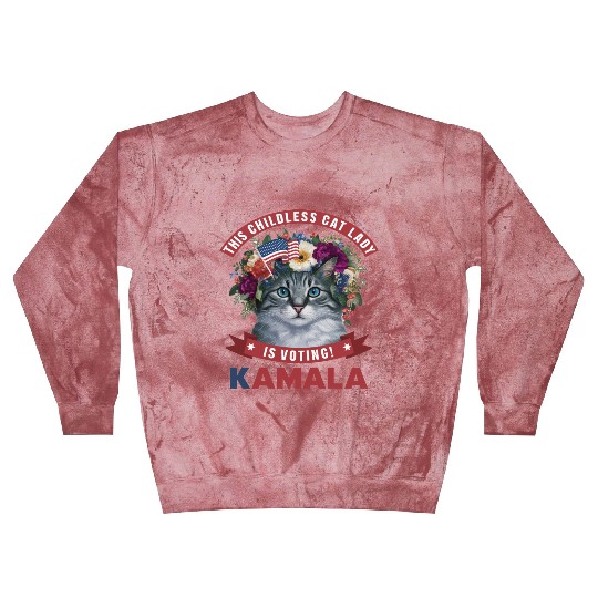 Childless Cat Lady is voting kamala Blast Sweatshirts