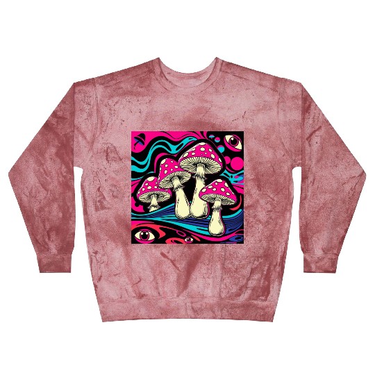 Psychedelic Shrooms: Neon Fungi Fantasy Blast Sweatshirts