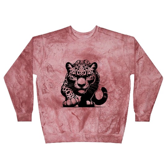 Wild Leopard On The Hunt Fierce Cat Of Prey Blast Sweatshirts