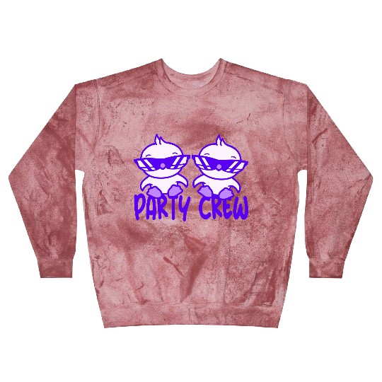 2 Duck Chick Birds Party Animals Crew Team Friends Blast Sweatshirts