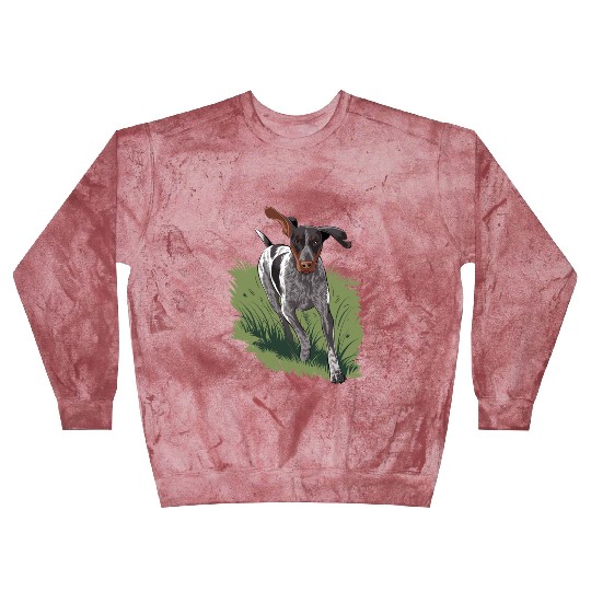 German Shorthaired Pointer Running In Field Blast Sweatshirts