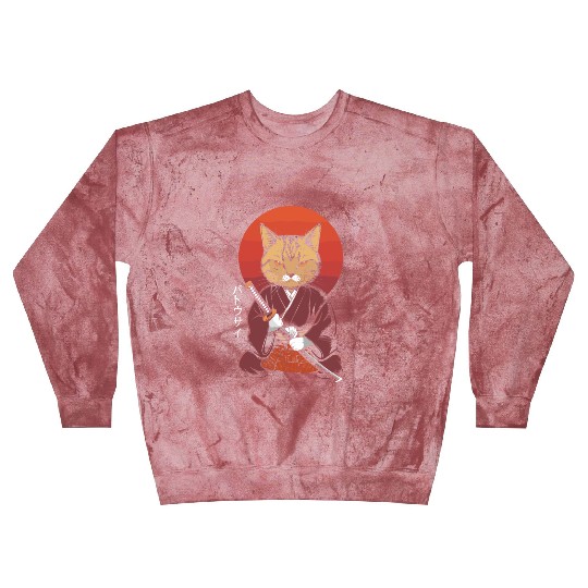 Neko Battousai Samurai Cat Classic Blast Sweatshirts
