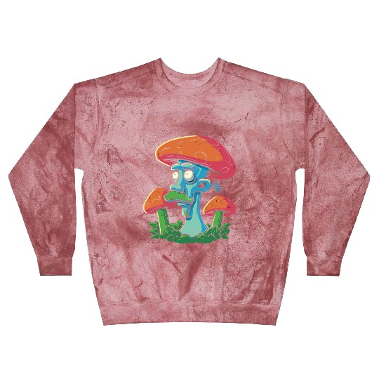 Mushroom Moustache Man – Trippy Fungi Art Blast Sweatshirts