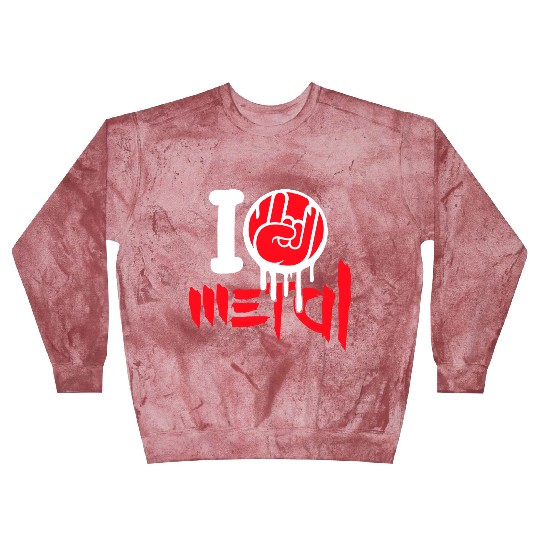 I Love Heavy Metal Hard Rock Music Graffiti Heart Blast Sweatshirts