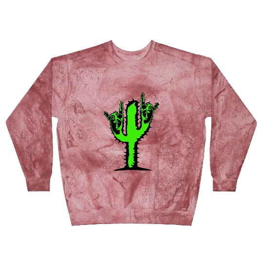 Cactus Plant Heavy Metal Hard Rock Hand Gesture Blast Sweatshirts