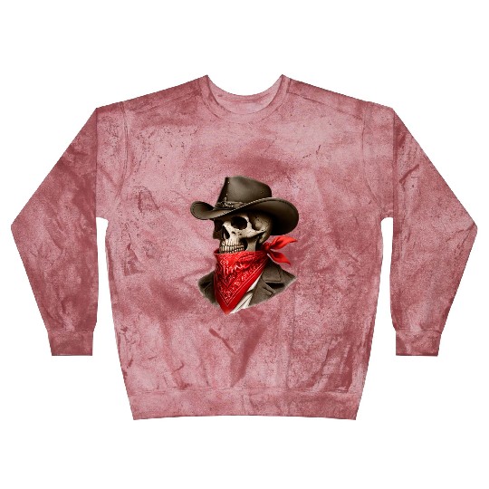 Cowboy Skeleton Skull Bandit Blast Sweatshirts