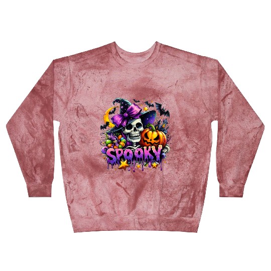 Halloween Spooky Season Witch Skeleton Blast Sweatshirts