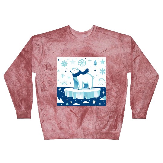 Polar Bear in Winter Wonderland Blast Sweatshirts