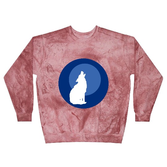 Wolf Moon Nature Vector Blast Sweatshirts