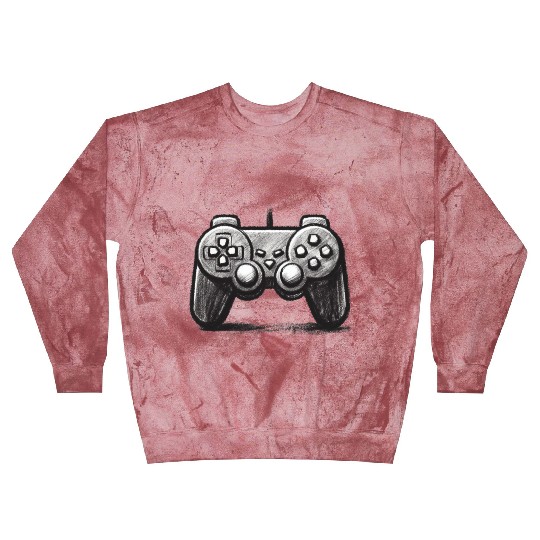 Gamer Controller Cartoon Charcoal Gaming Art 3 Blast Sweatshirts