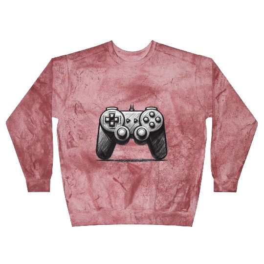 Gamer Controller Cartoon Charcoal Gaming Art 4 Blast Sweatshirts