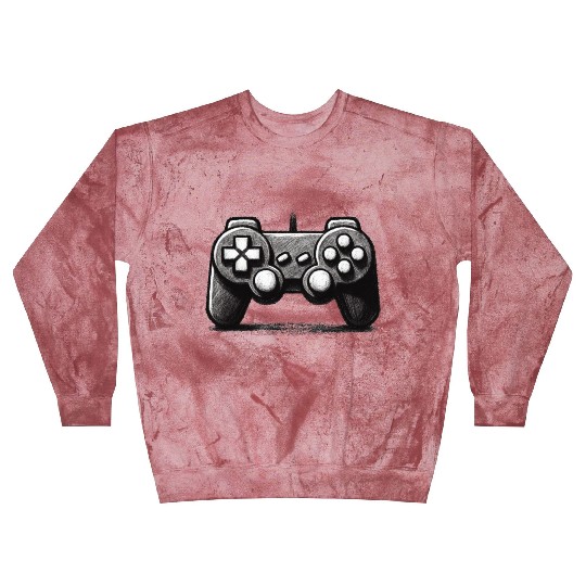 Gamer Controller Cartoon Charcoal Gaming Art 1 Blast Sweatshirts