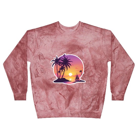 Palm Trees at Sunset Beach Blast Sweatshirts
