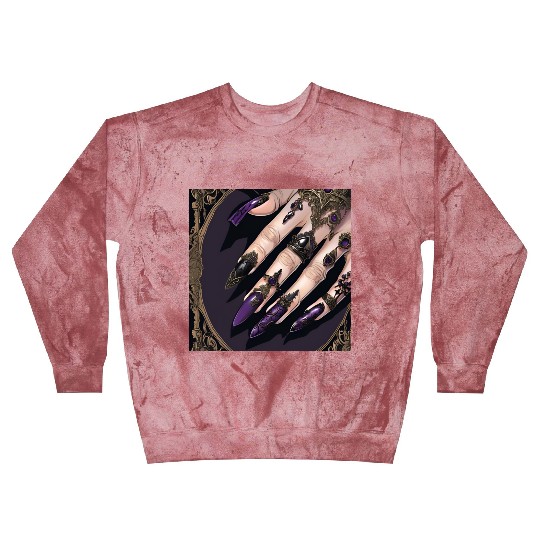 Gothic Fantasy Halloween Nails Blast Sweatshirts