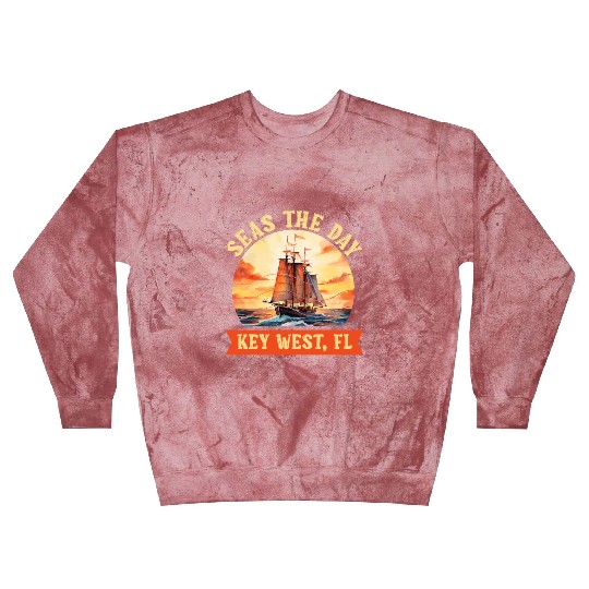 Florida Keys SEAS THE DAY IN KEY-WEST FLORIDA Blast Sweatshirts