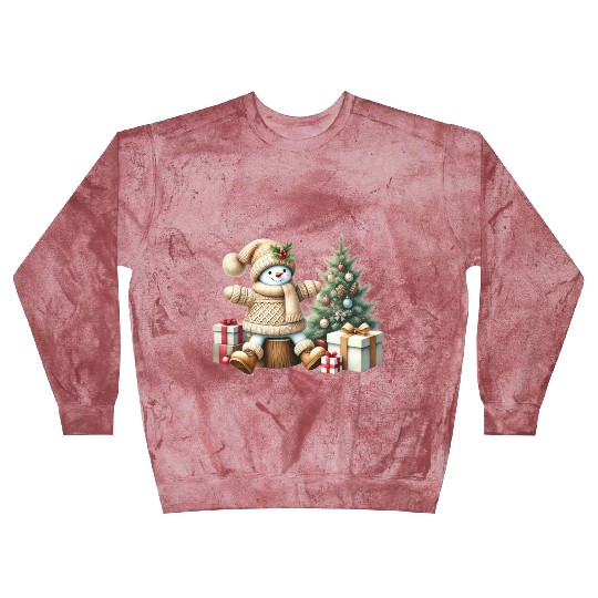 cute snowman in christmas and happy new year party Blast Sweatshirts
