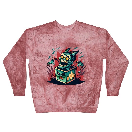 Monster Jack-in-the-Box - Retro Horror Fun Blast Sweatshirts