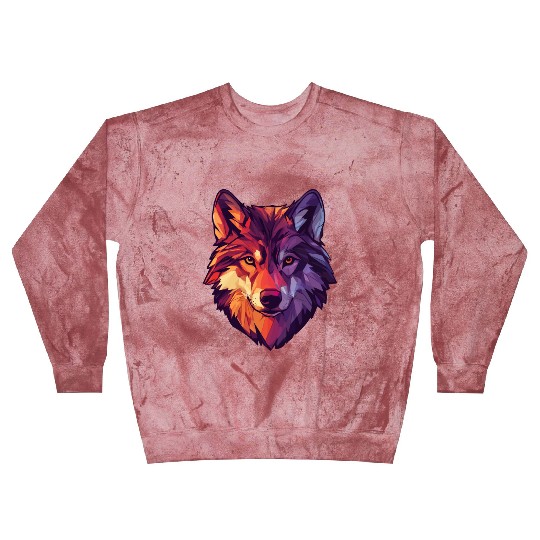 Floral Wolf Vintage Flowers Wolf Face for Wolves Blast Sweatshirts