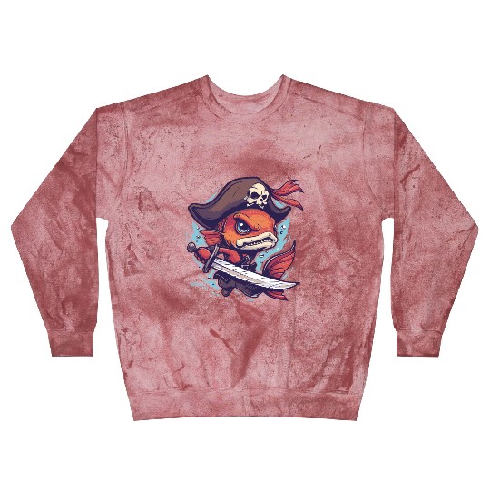 Captain Goldfish the Fish Pirate Blast Sweatshirts