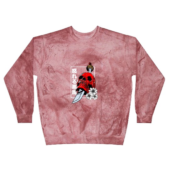 Japanese skull Demon Vaporwave Harajuku Aesthetic Blast Sweatshirts