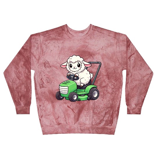Funny sheep lawn mower farmer lamb grass Blast Sweatshirts