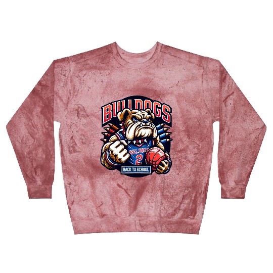 Bulldogs Mascot Back To School Team Spirit Blast Sweatshirts