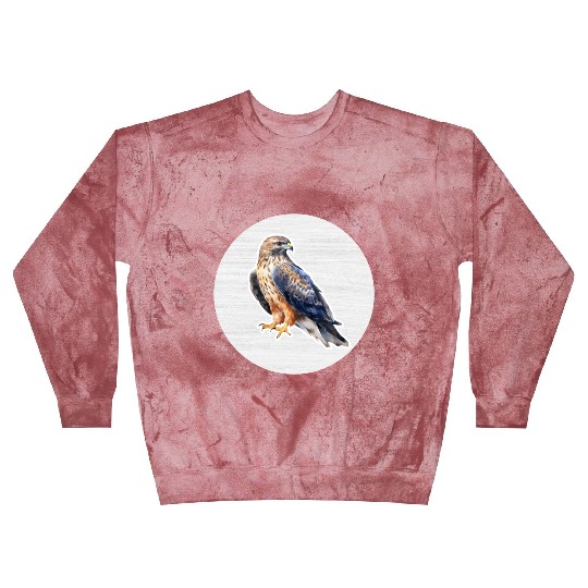 Hawk Watercolor Drawing Blast Sweatshirts