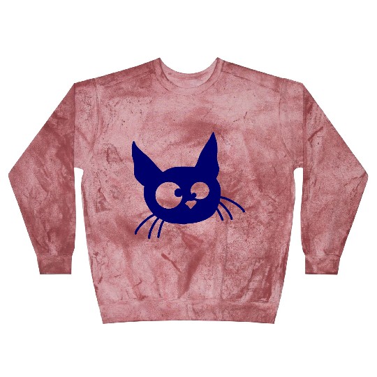 Crazy Cat Squinting Funny Eyes Grimace Fun Cartoon Blast Sweatshirts