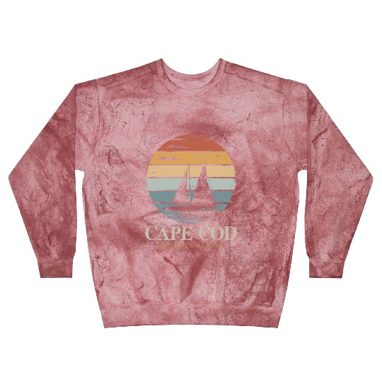 Cape Cod Vintage SunsetMassachusetts Sailing Blast Sweatshirts