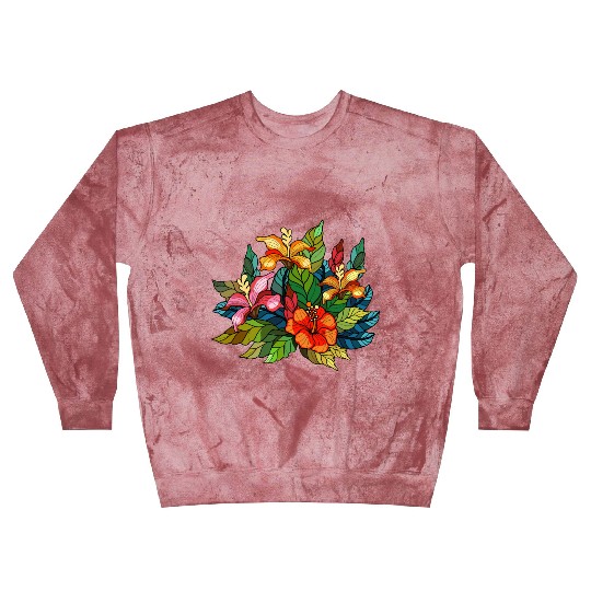 Hibiscus bouquet Blast Sweatshirts