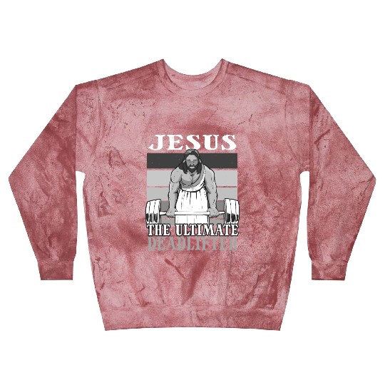 Jesus weightlifting Funny Christian Workout Gym Blast Sweatshirts