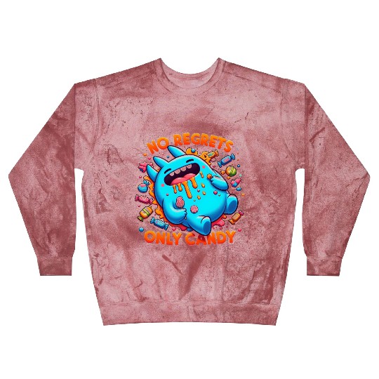 Disneyland Stitch Halloween No Regrets Only Candy Blast Sweatshirts