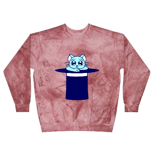 Magical Enchanted Top Hat Cylinder Wizard Cat Sir Blast Sweatshirts