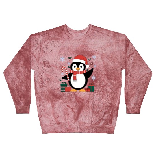 Cute Christmas Penguin - Candy Cane and Gifts Blast Sweatshirts