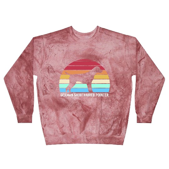 Retro German Shorthaired Pointer Dog Silhouette Blast Sweatshirts