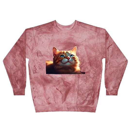 A Cute Orange Cat Blast Sweatshirts